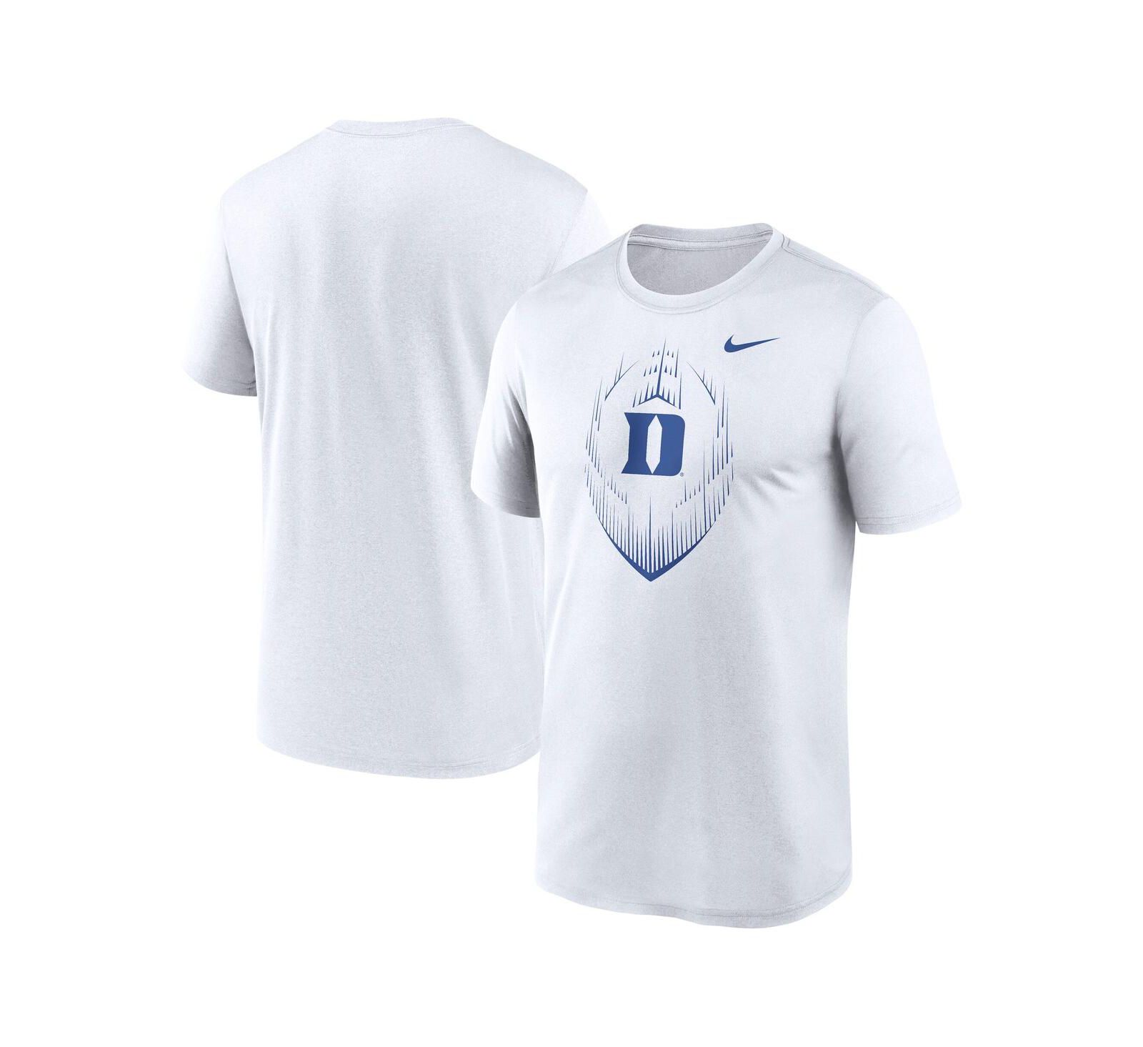 Nike Men's White Duke Blue Devils Primetime Legend Icon Performance T-Shirt
