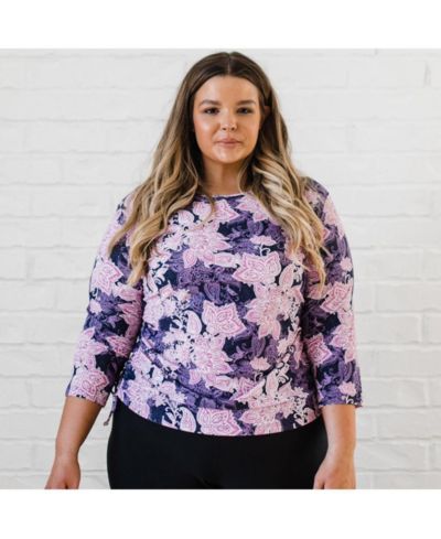 Calypsa рашгард Plus Size с рукавом 3/4, Margaux, UPF 50+