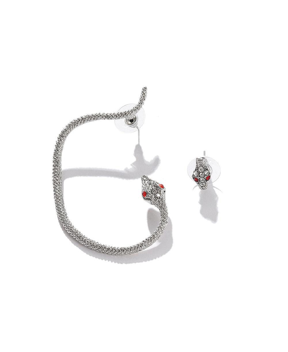 SOHI Women's Embellished Snake Earcuff Earrings
