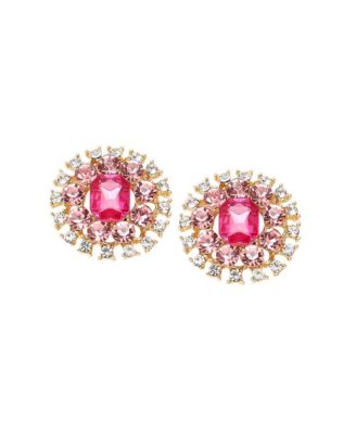 Женские серьги SOHI Pink с декоративными круглыми гвоздями