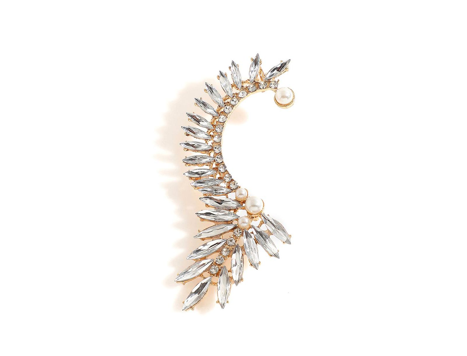 Серьги SOHI Женские Silver Embellished Cluster Earcuff