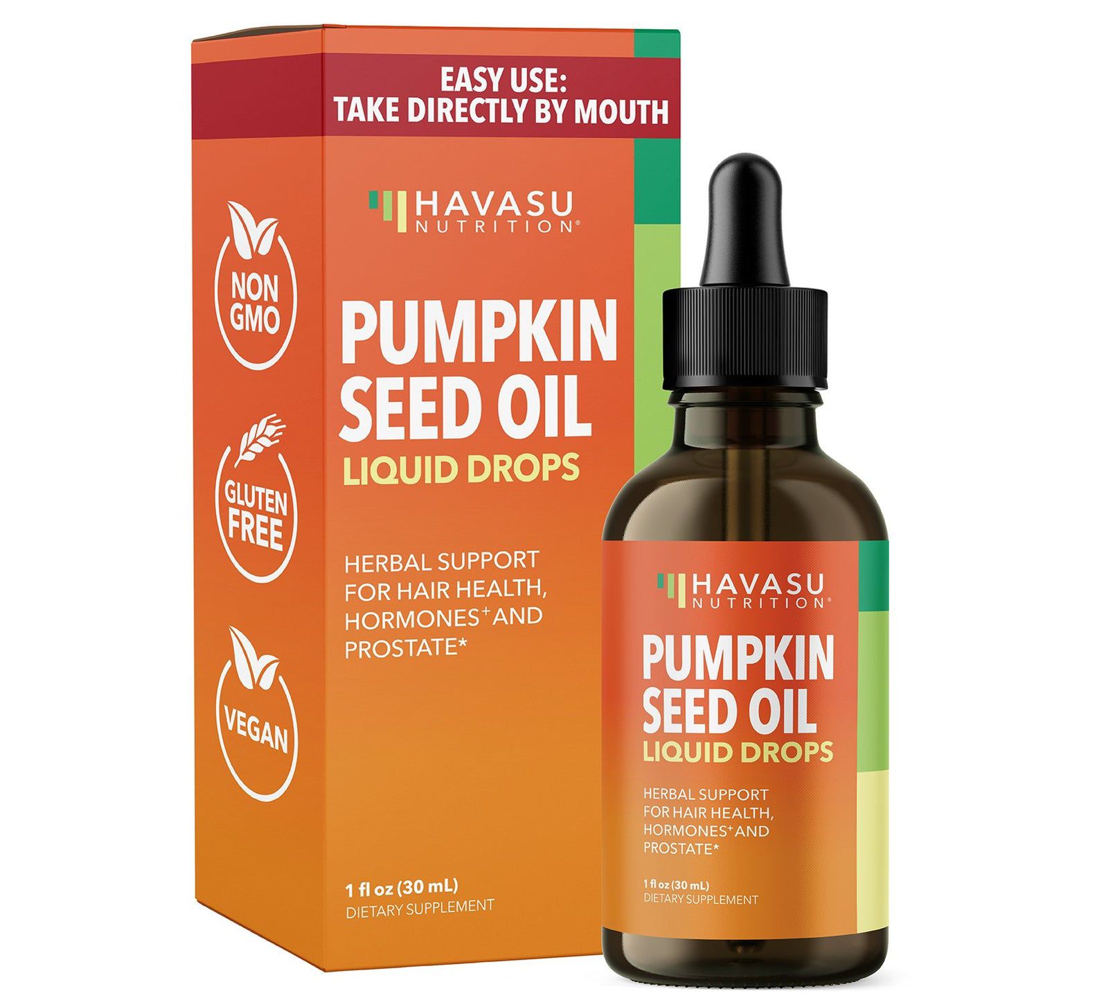 HAVASU NUTRITION Органическое масло семян тыквы, для здоровья мочевыводящих путей и простаты, для кожи и волос, без вкуса, 1 fl oz