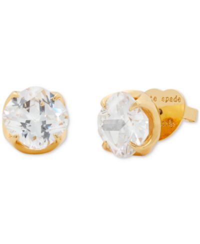 Серьги-гвоздики Kate Spade New York Gold-Tone Cubic Zirconia Flower