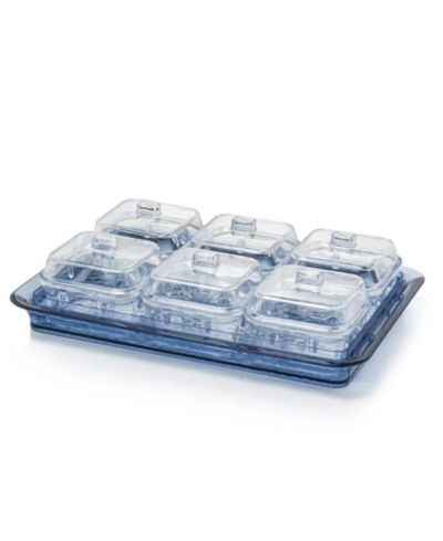 American Atelier Acrylic Tray Clear Dishes with Lids