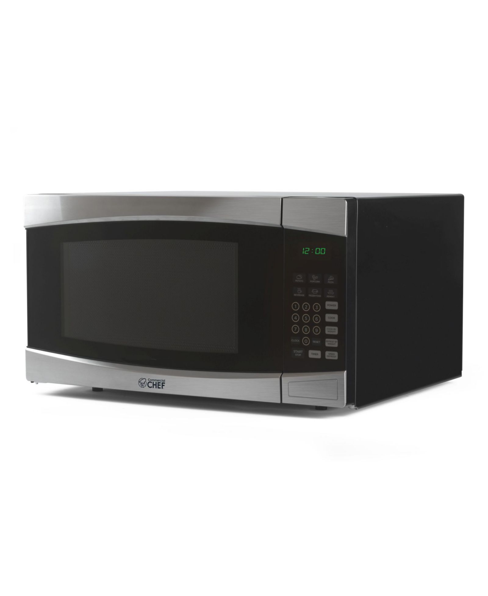 COMMERCIAL CHEF Stainless Steel Countertop Microwave Oven