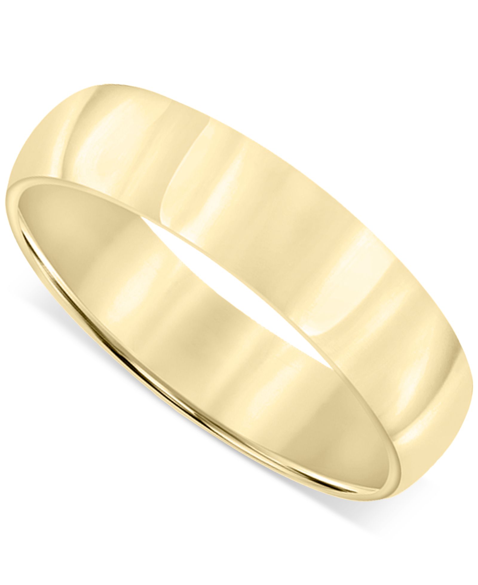 Men's Polished Wedding Band in 18k Gold-Plated Sterling Silver or Sterling Silver