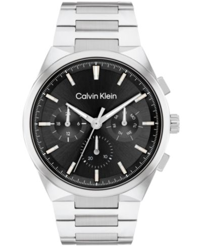 Мужские наручные часы Calvin Klein Distinguish, серебристый цвет, стальная сталь, 44mm