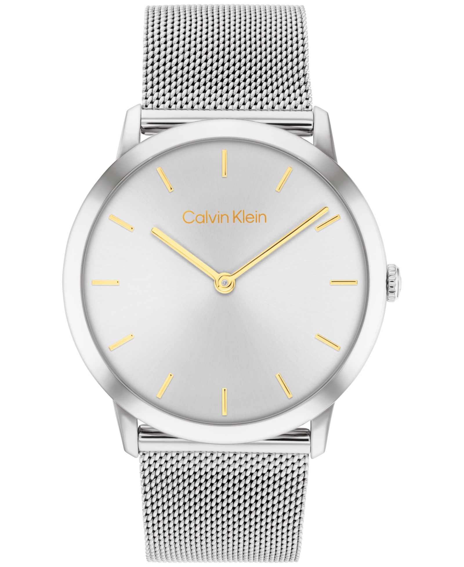 Calvin Klein Women's Exceptional Silver-Tone Stainless Steel Mesh Bracelet Watch 37mm