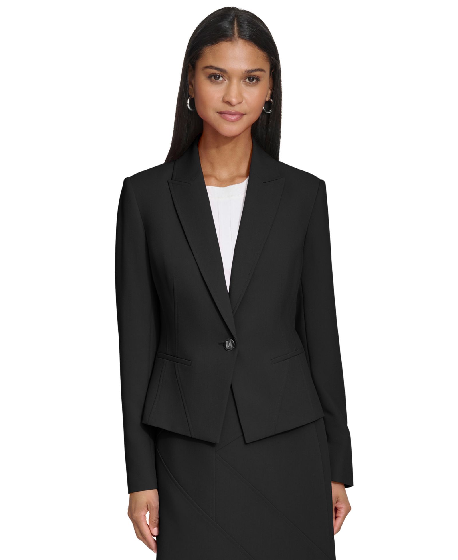 KARL LAGERFELD PARIS Women's Peak-Lapel One-Button Blazer