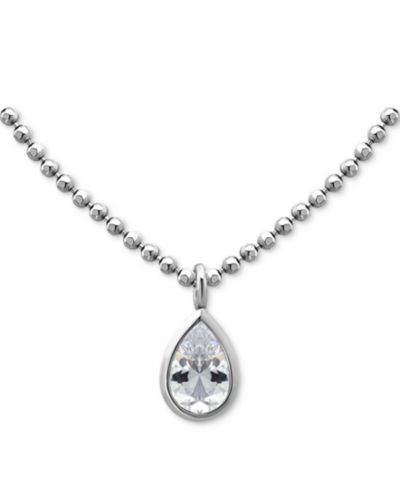 Подвеска Giani Bernini Cubic Zirconia Pear Bezel в 18k Gold-Plated Sterling Silver, 16" + 2" extender