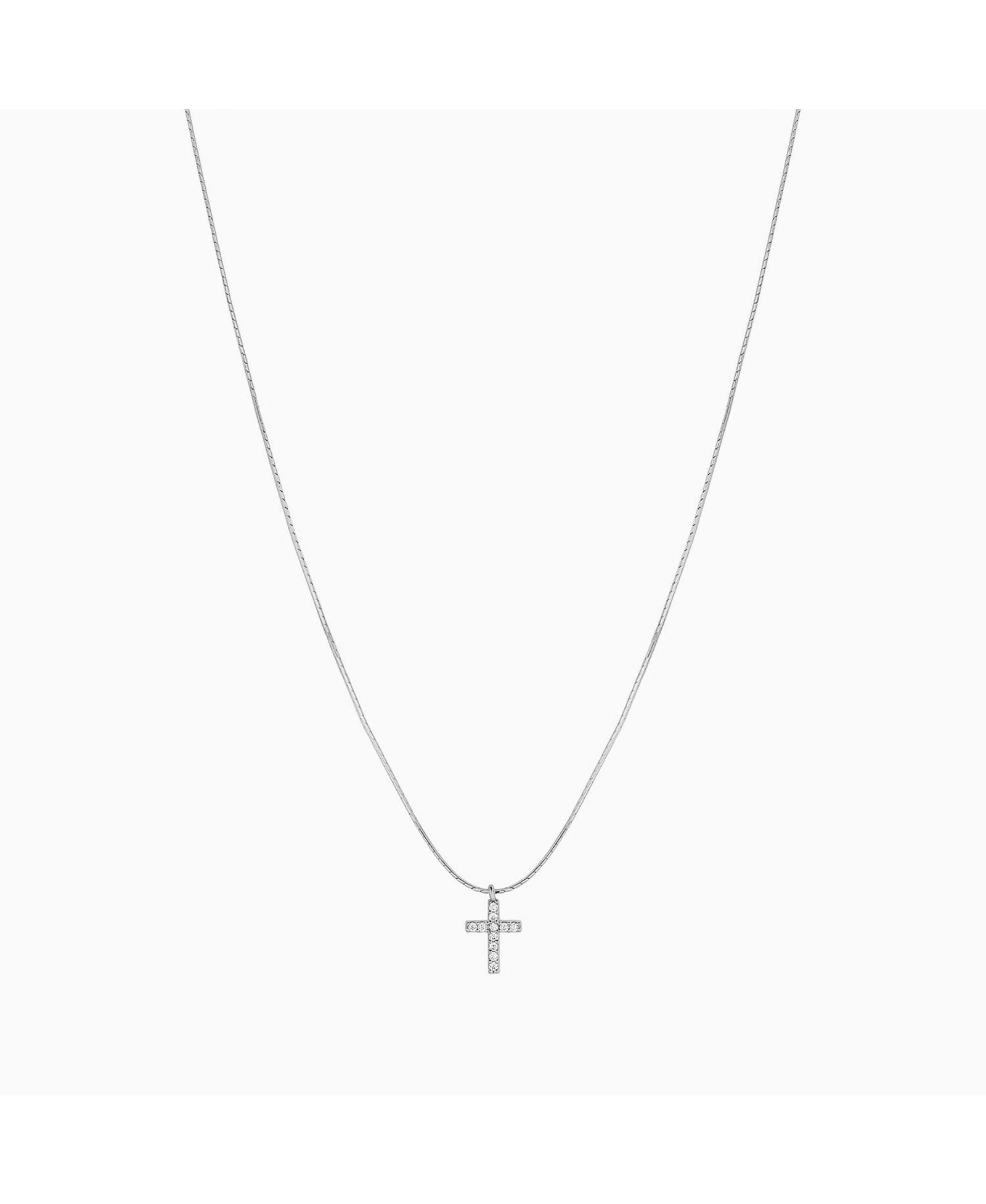 Sterling Silver 18k Gold Plated Weiss Cross Necklace Minimal Jewelry