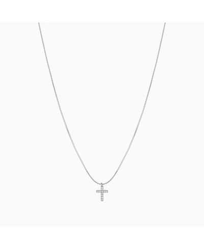 Sterling Silver 18k Gold Plated Weiss Cross Necklace Minimal Jewelry