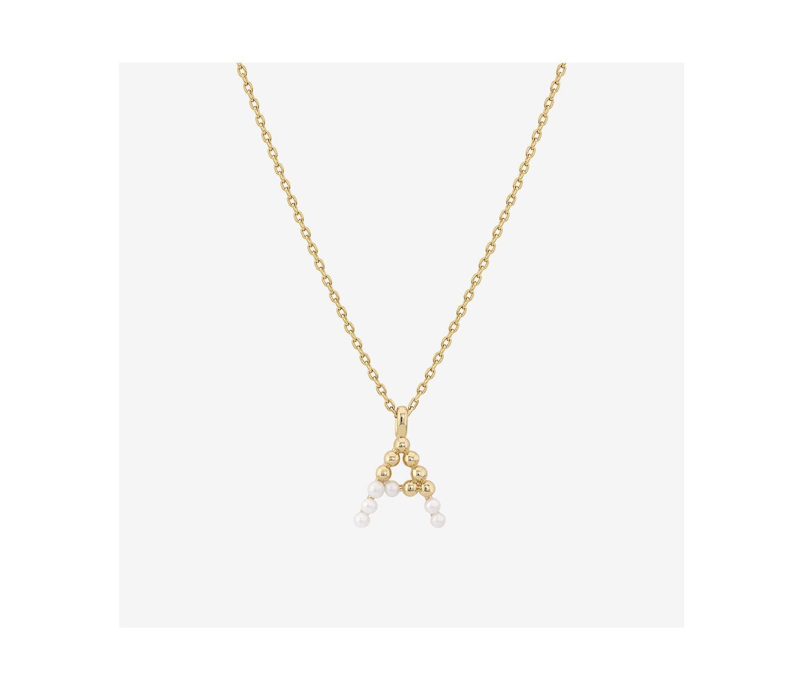 Bearfruit Jewelry ожерелье с жемчугом и первой буквой
