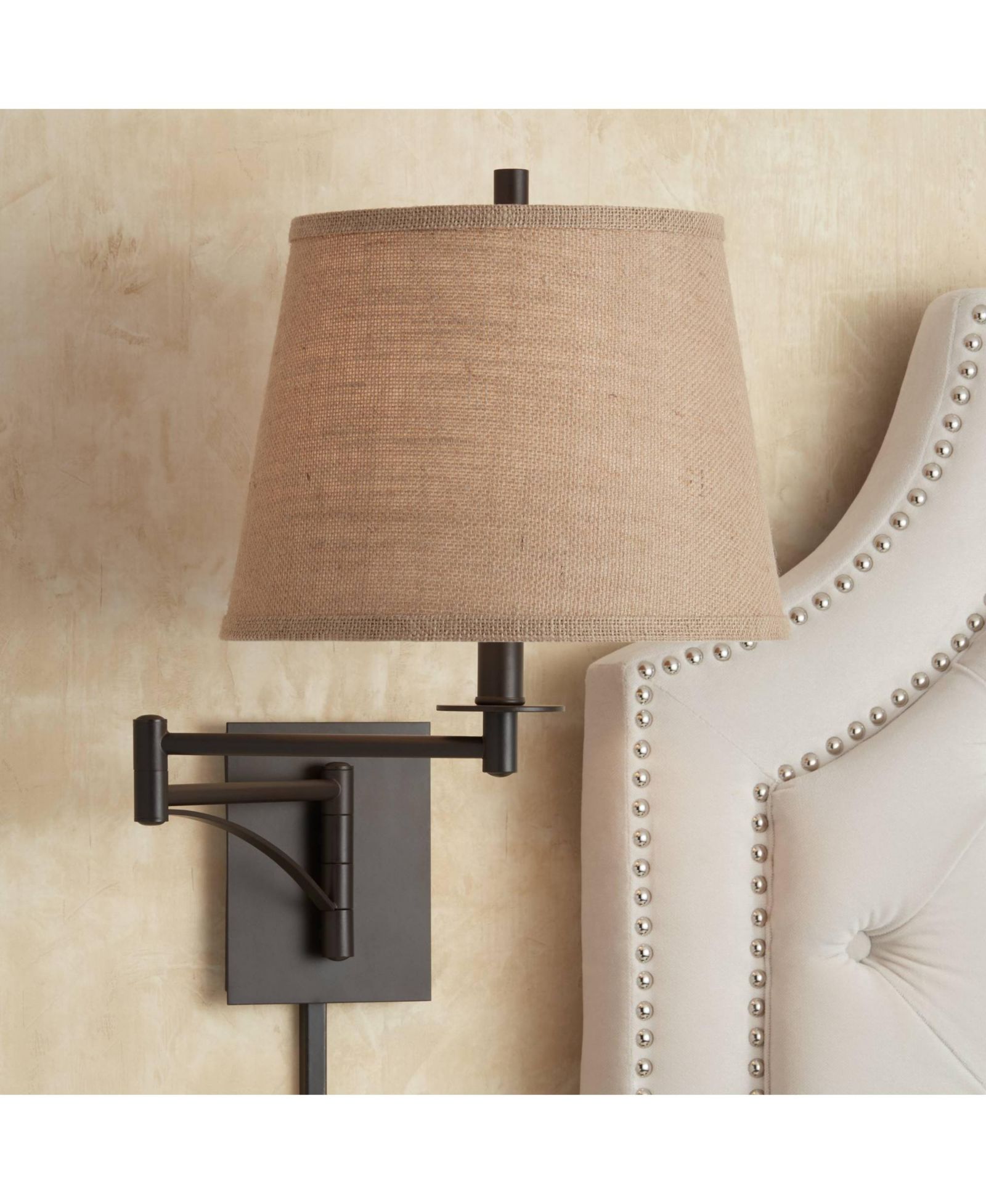 Franklin Iron Works Brinly Farmhouse Rustic Swing Arm Wall Lamp