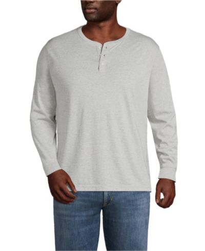 Lands' End рубашка Henley с длинным рукавом Super-T