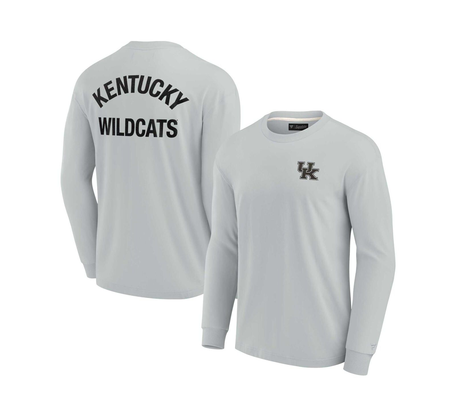 Men's and Women's Fanatics Signature Gray Kentucky Wildcats Super Soft Long Sleeve T-shirt