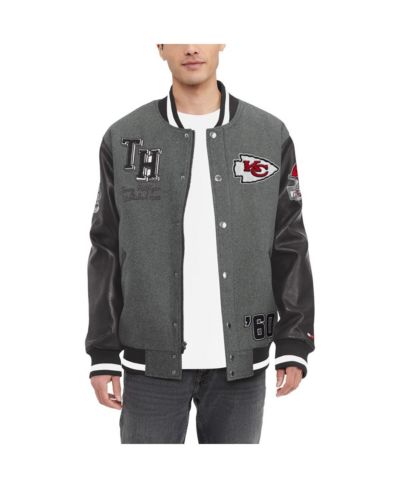 Мужская куртка Tommy Hilfiger Heather Gray, Black Kansas City Chiefs Gunner Full-Zip Varsity