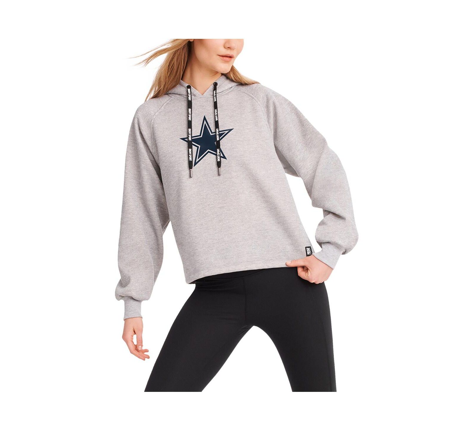 Женское худи DKNY Sport Heather Gray Dallas Cowboys Debbie Dolman Raglan Pullover