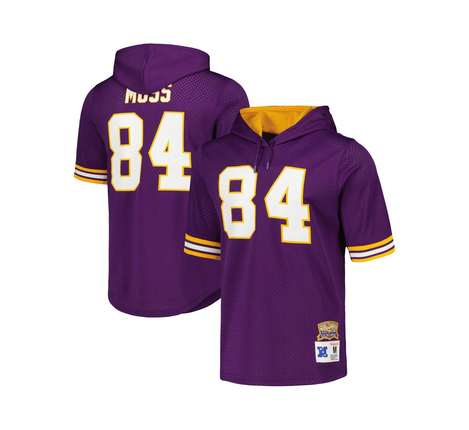 Мужское худи Mitchell & Ness Randy Moss Purple Minnesota Vikings Mesh