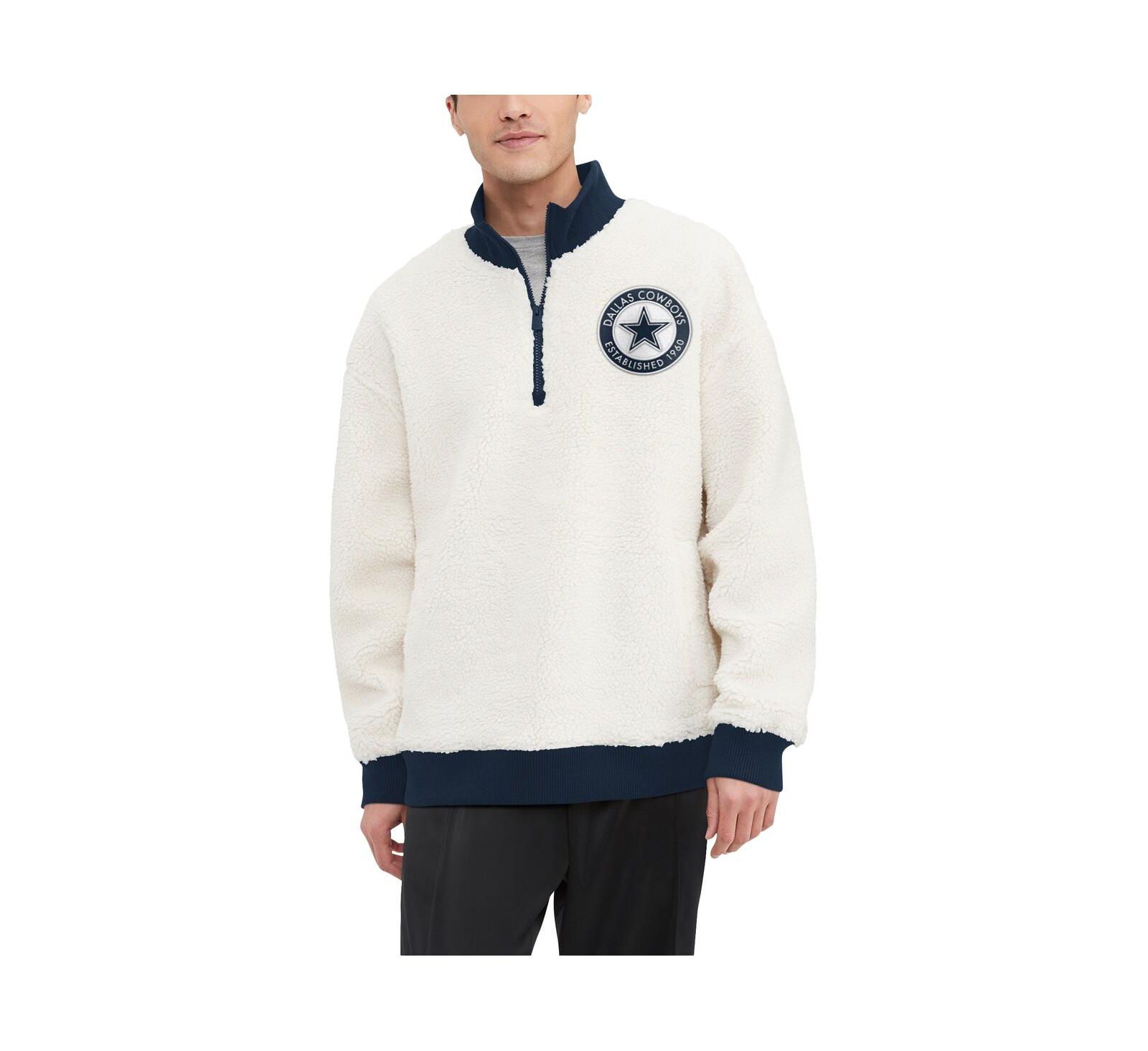 Мужская куртка Tommy Hilfiger White Dallas Cowboys Jordan Sherpa Quarter-Zip