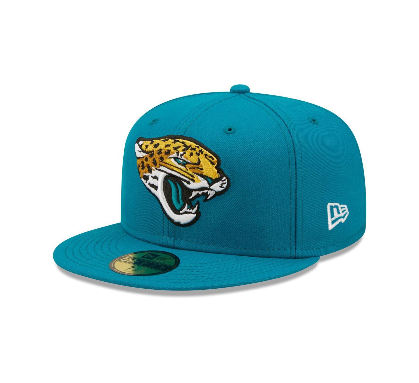 Мужская кепка New Era Teal Jacksonville Jaguars Omaha 59FIFTY Fitted