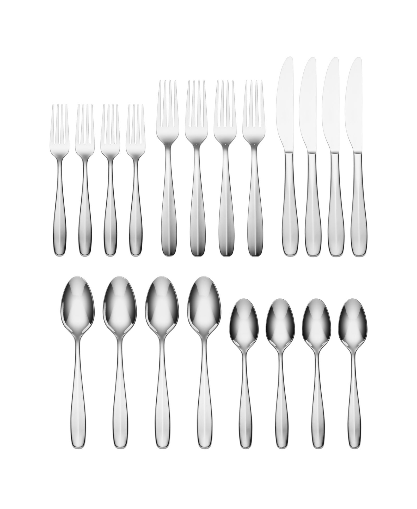 Oneida Oakwood 20 Piece Everyday Flatware Set, Service for 4