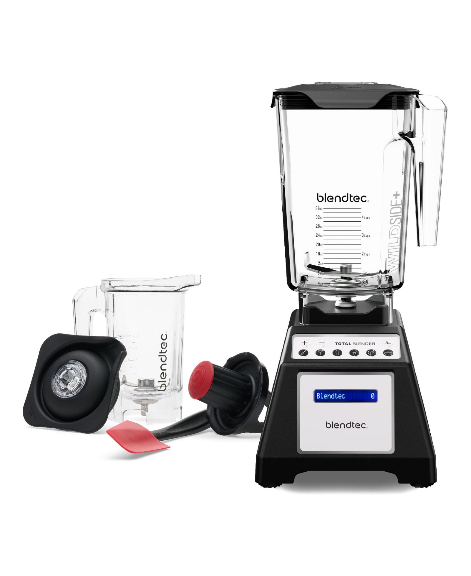 Блендер Blendtec Total Classic Original, чаша WildSide+ 90 oz, чаша Twister 24 oz и лопатка Spectacula - Black