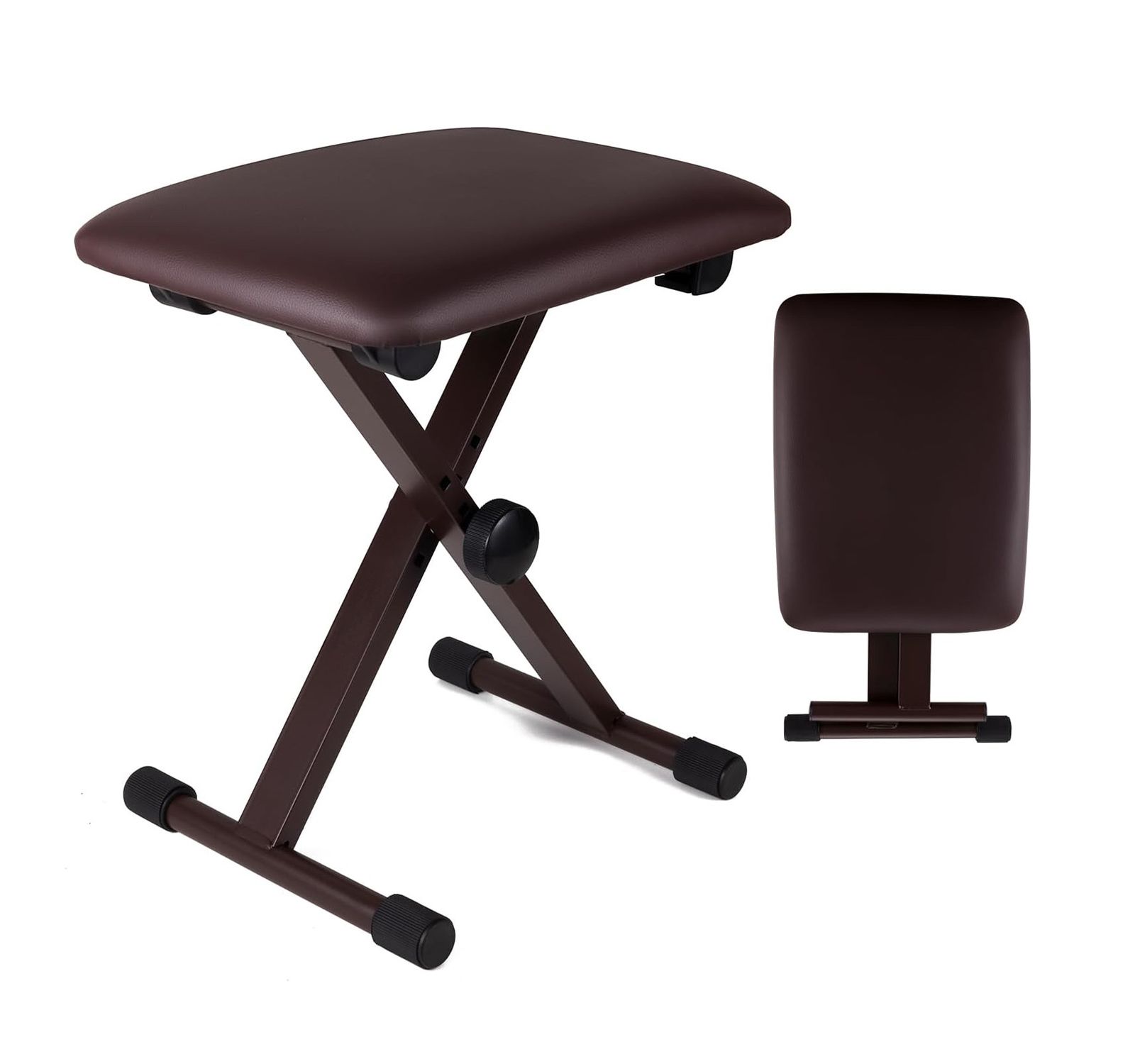 5 Core Keyboard Bench 2" Padded Cushioned Piano Stool, регулируемый по высоте, складной, KBB 02 BR