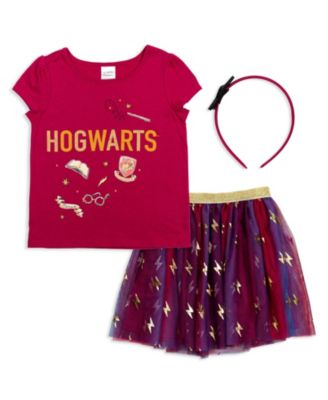 Harry Potter комплект из 3 предметов для маленьких девочек: футболка Gryffindor, тюлевая юбка и ободок, для малышей и детей
