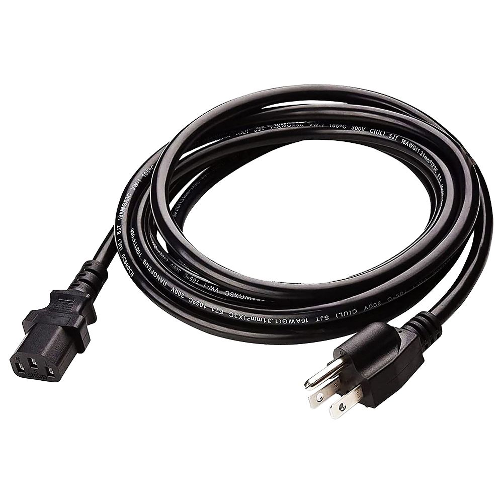 5 Core 3 Prong Extension Cord 6 Feet Black Durable Three Prong Extension Cable US AC 3 Prong Christmas Light Extension Cord -PC 1001