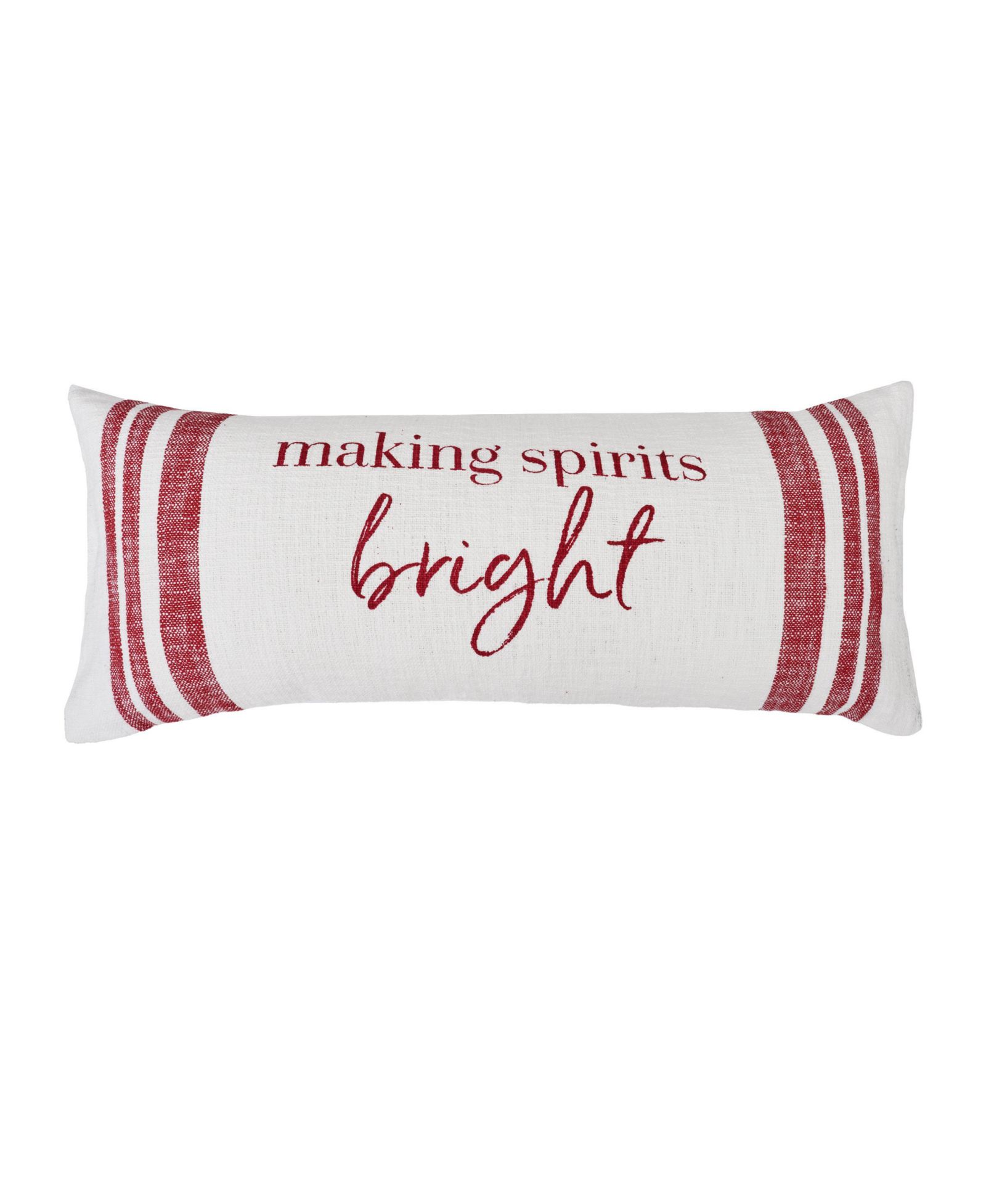 Декоративная подушка Morgan "Making Spirits Bright" Striped Woven Christmas Accent Throw Pillow, 15" x 35"