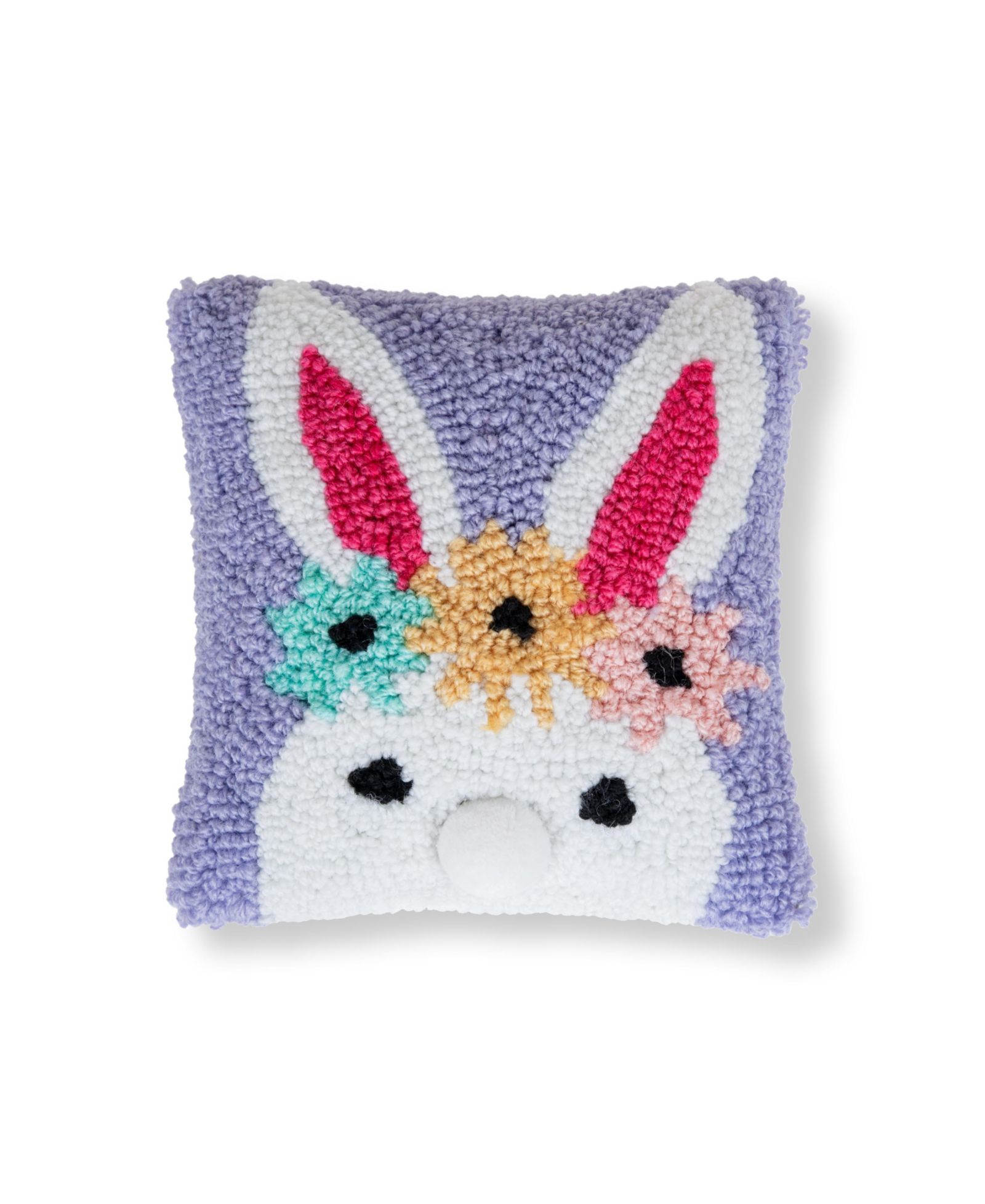 Декоративная подушка C&F Home Easter Bunny Flower Crown Small Petite Mini Hooked Accent 8" x 8"