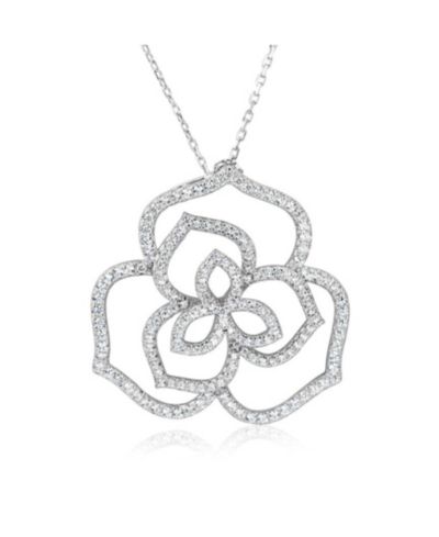 Suzy Levian кулон Wild Flower из стерлингового серебра с кубическим цирконием