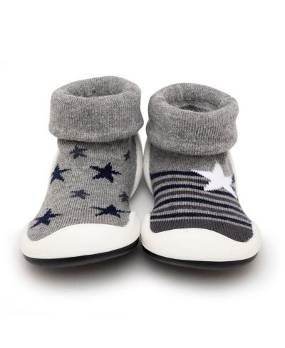 Komuello Детские носочки-пинетки Stars & Stripes - Grey