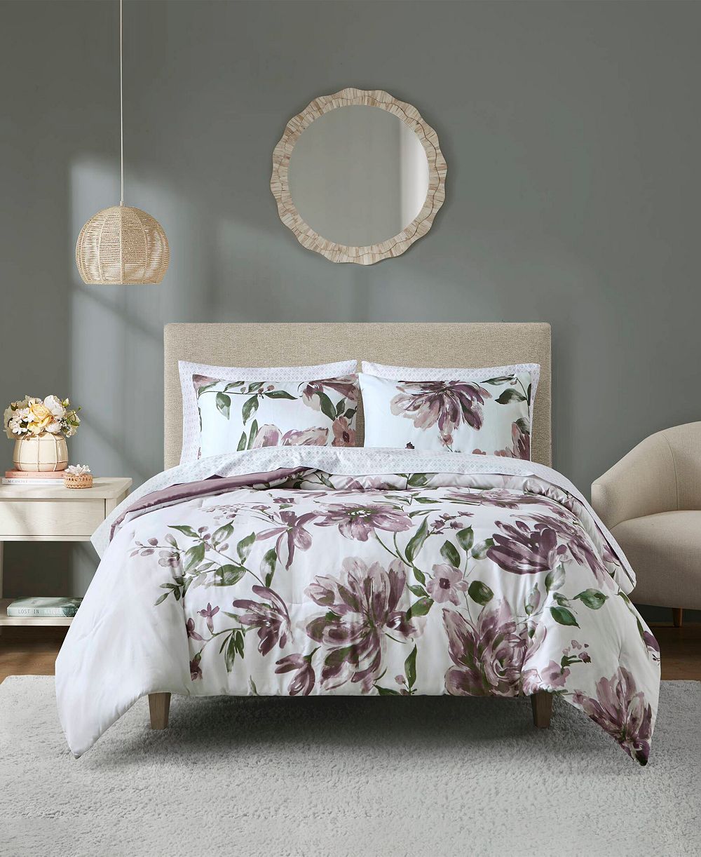 Комплект Madison Park Essentials Alice Floral 5-Pc. Comforter, Twin