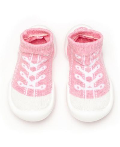 Komuello Infant Girl Breathable Washable Non-Slip Sock Shoes Sneakers - Pink