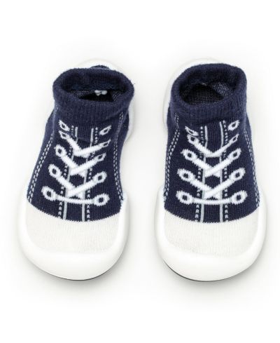 Komuello Infant Girl Boy First Walk Sock Shoes Sneakers - Navy