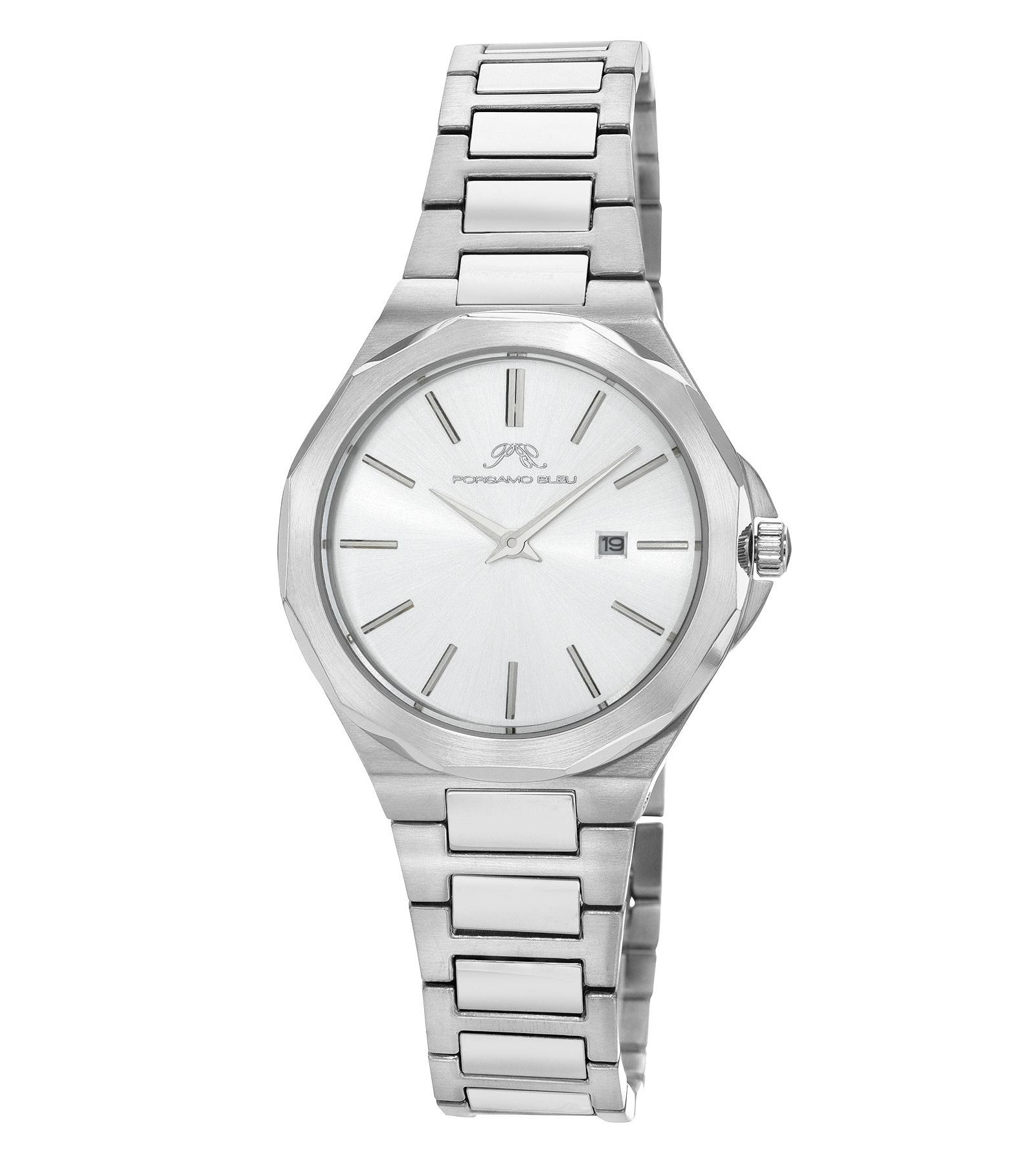 Женские часы Porsamo Bleu Victoria Round Silver Tone Stainless Steel 33 mm