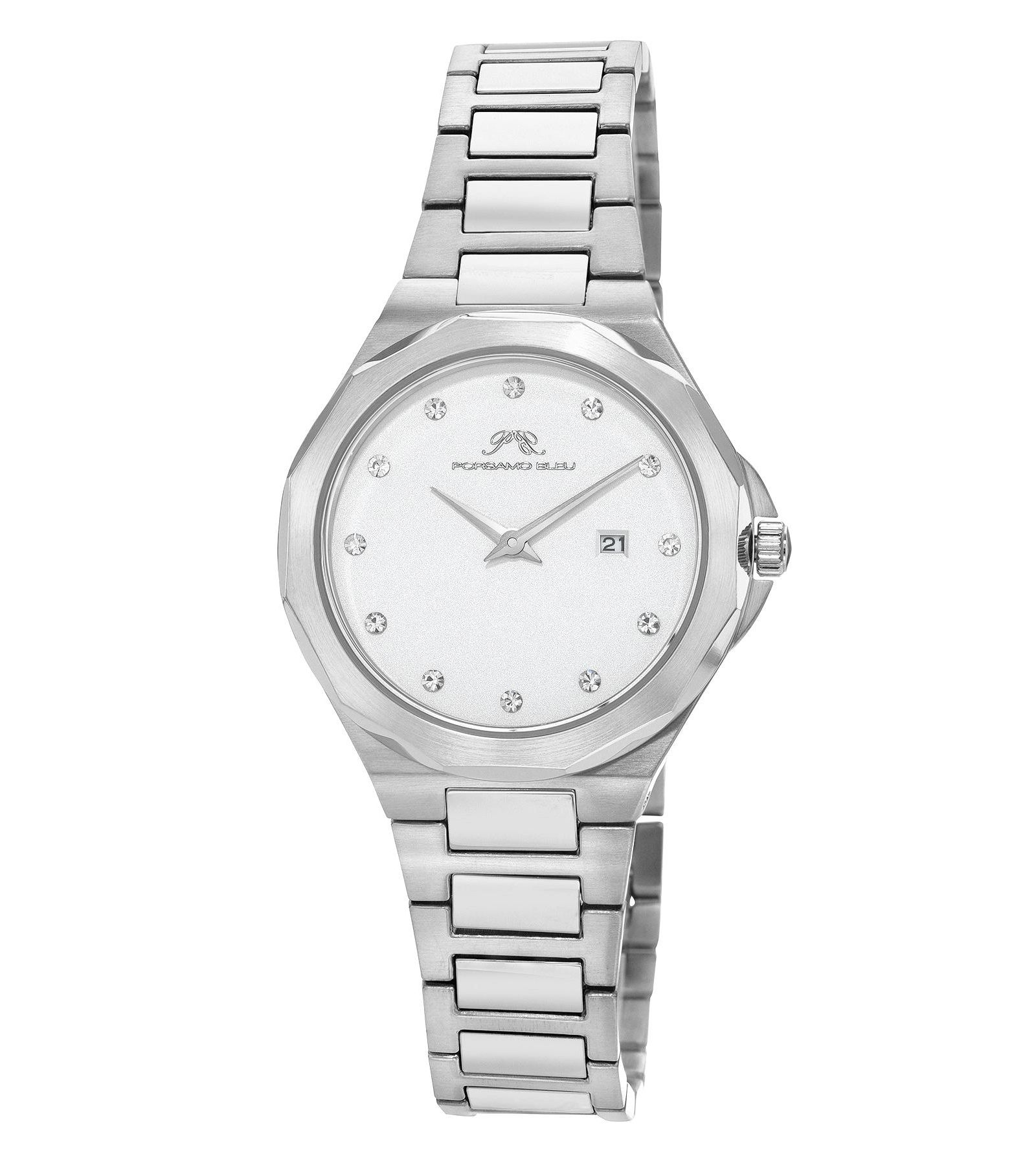 Часы Porsamo Bleu Women's Victoria Round Silver Tone Stainless Steel 33 mm