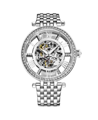 Stuhrling 3944 Delphi Женские автоматические скелетоны, 38mm, серебристый цвет, стальной браслет