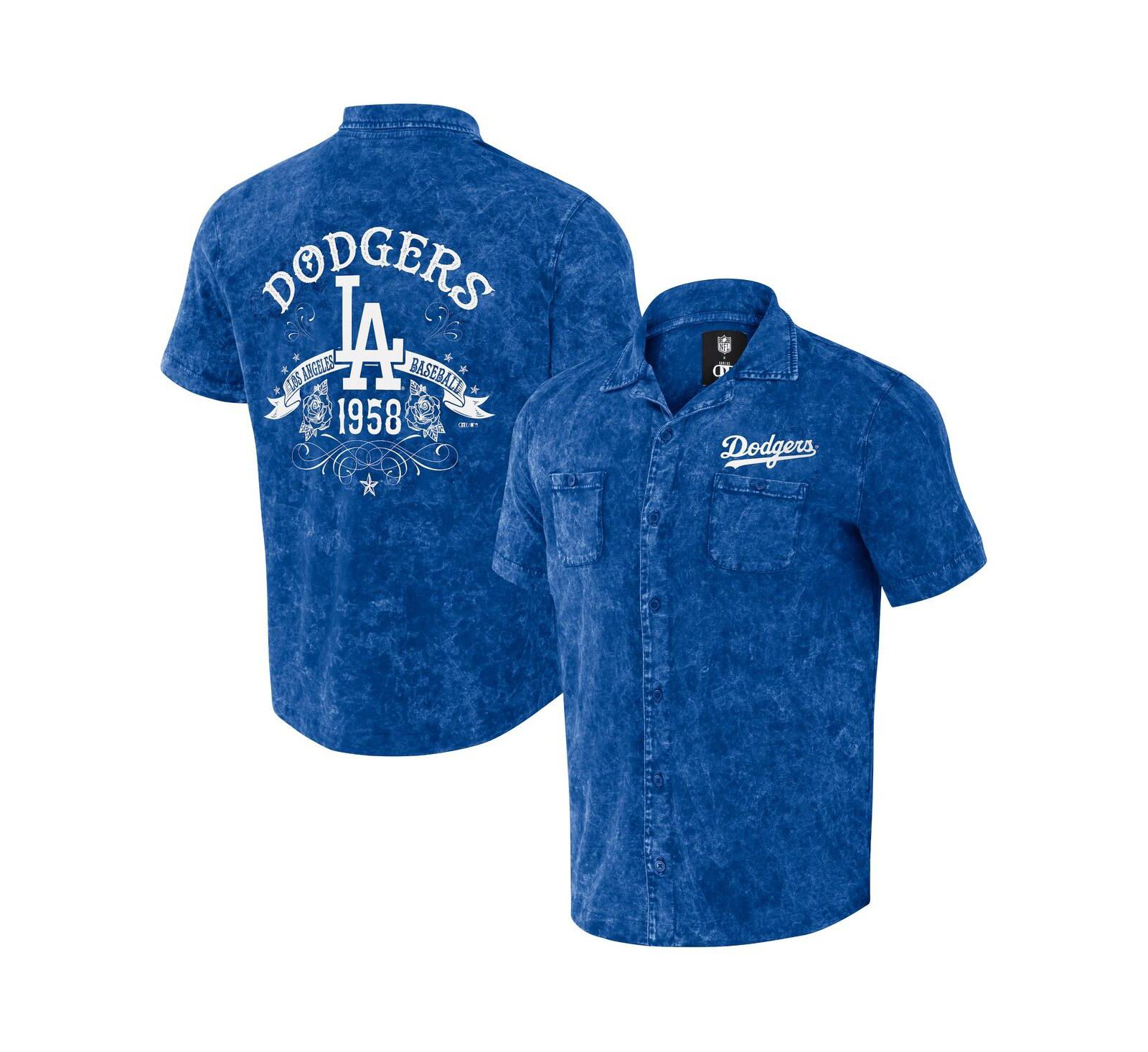 Мужская джинсовая рубашка на пуговицах Fanatics Darius Rucker Collection Los Angeles Dodgers