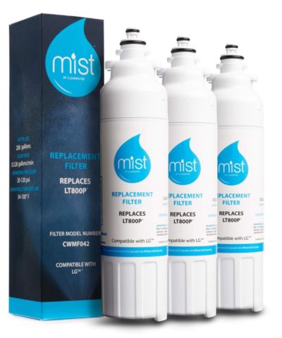 Mist LG Refrigerator Water Filter, Compatible with LG Water Filter 3 Pack