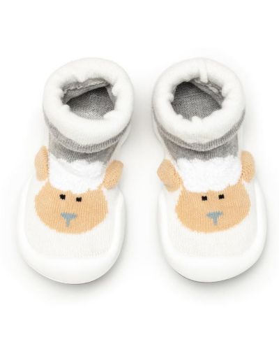 Детские носочки-пинетки Komuello Little Lamb, Heather Grey
