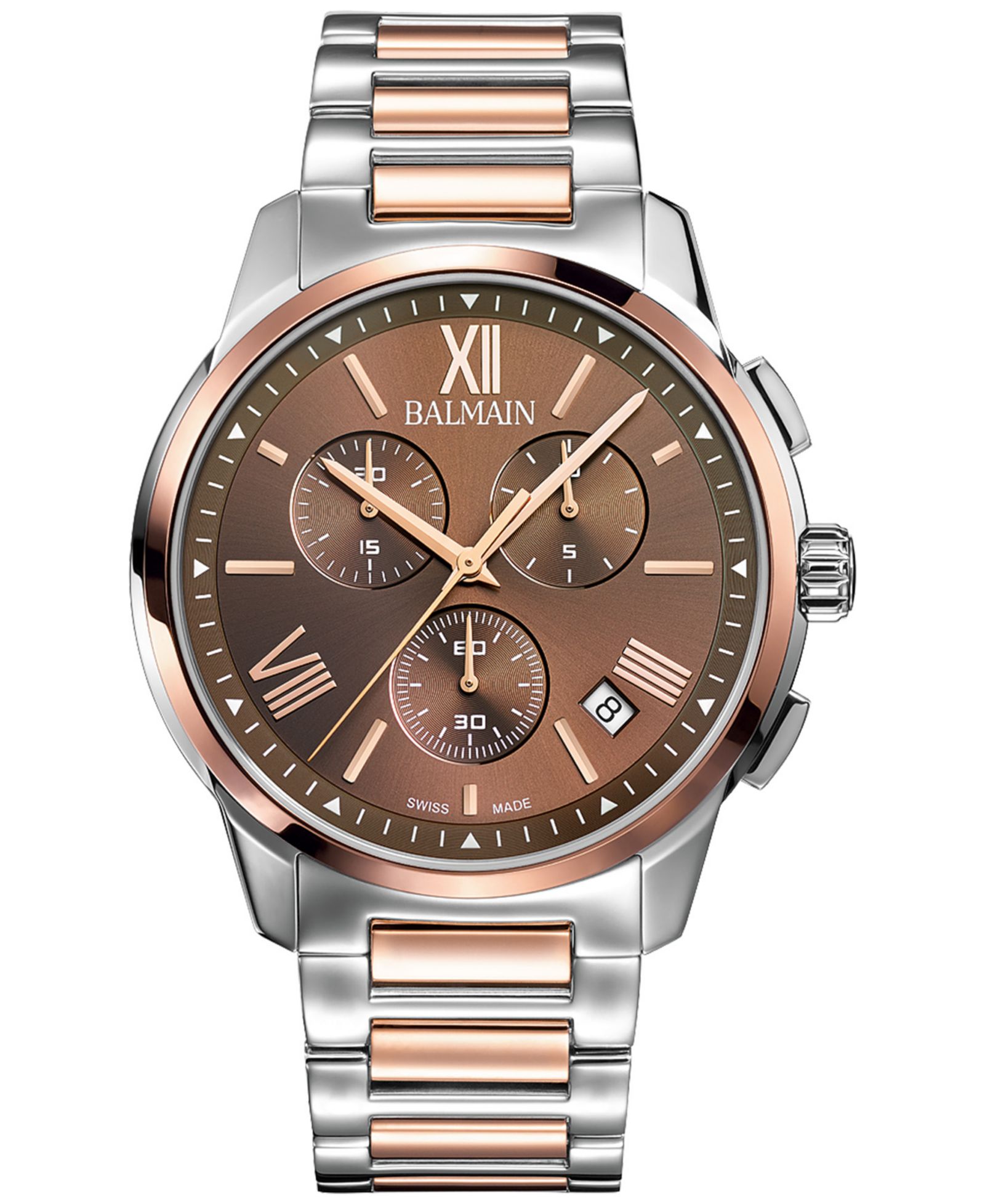 Часы Balmain Men's Swiss Chronograph Madrigal Two-Tone Stainless Steel 42mm