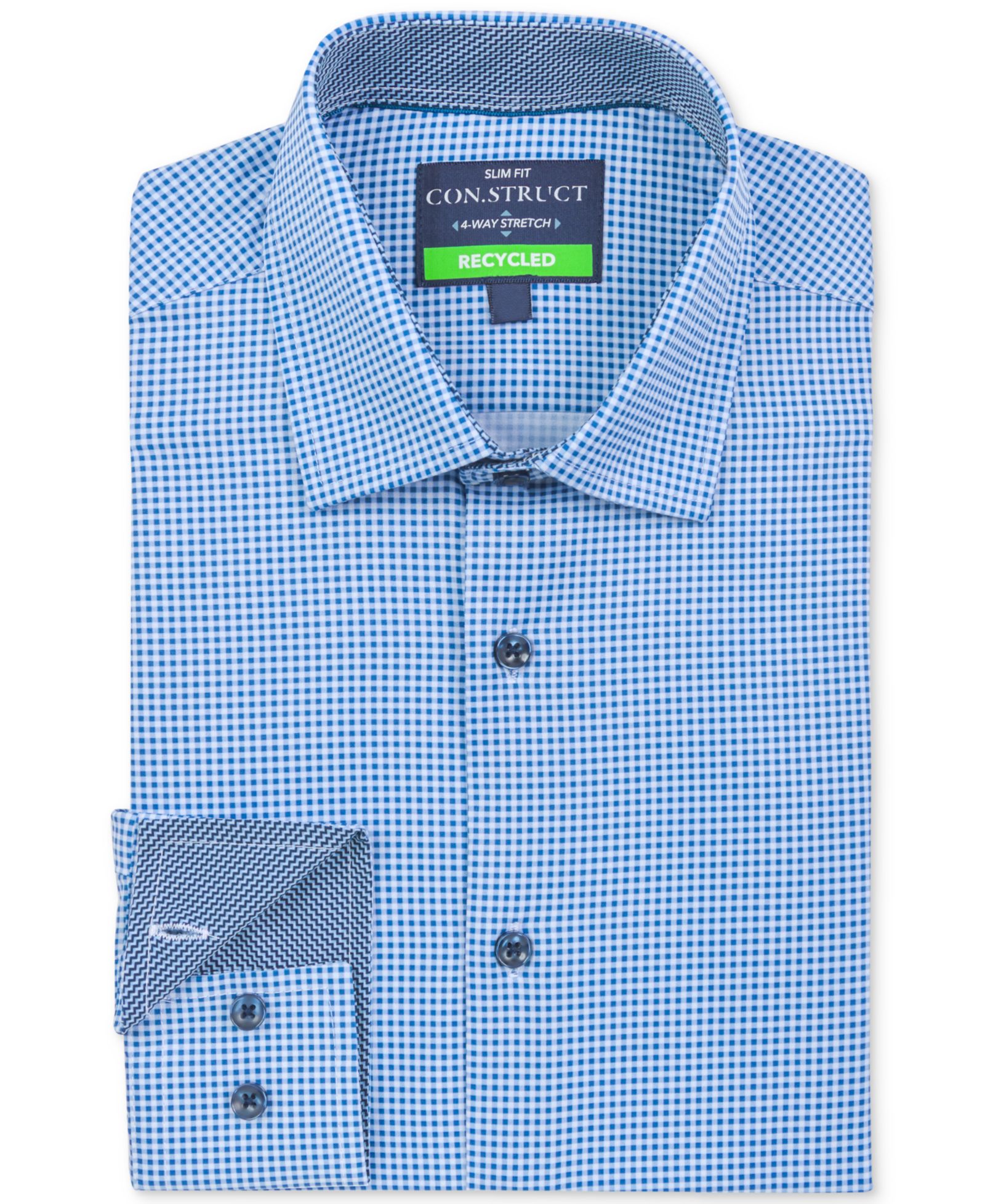 ConStruct рубашка мужская Slim Fit из переработанных материалов, Gingham