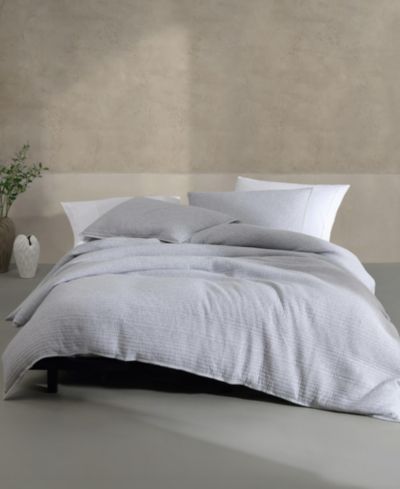 Комплект из 3 шт. покрывал Calvin Klein Modern Cotton Ribbed Matelasse Melange Tencel Jersey, Queen