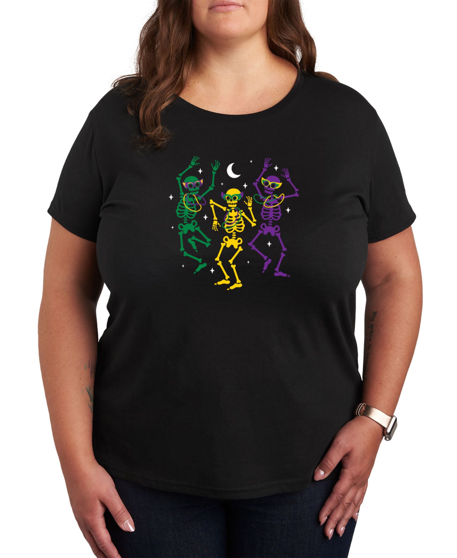 Женская футболка Air Waves Trendy Plus Size Mardi Gras Graphic
