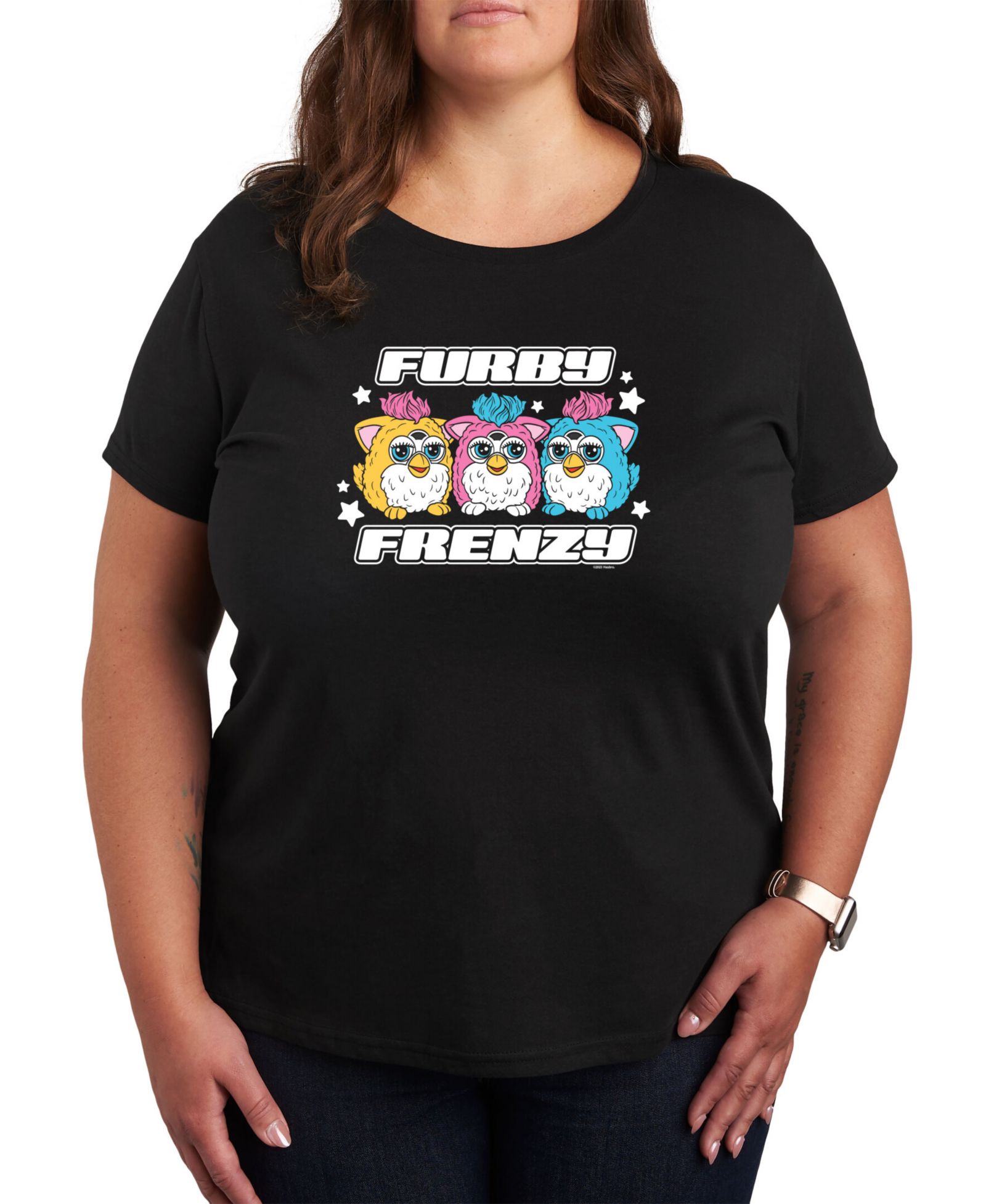 Hybrid Apparel Trendy Plus Size графическая футболка Furby