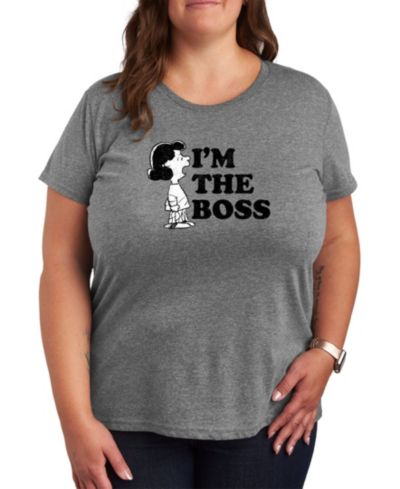 Hybrid Apparel Trendy Plus Size Peanuts Lucy Graphic T-shirt