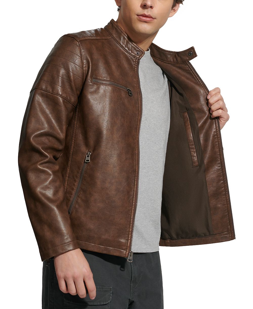 Мужская кожаная куртка Levi's Faux Leather Racer Jacket
